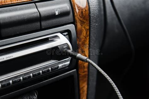 Smartphone connected to AUX in car
