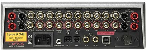 Cyrus 6 DAC rear panel connections diagram