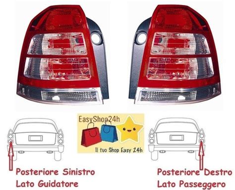 Dettagli fanali posteriori Opel Zafira B