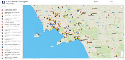 Mappa schematica dei punti vendita Spoticar sul territorio