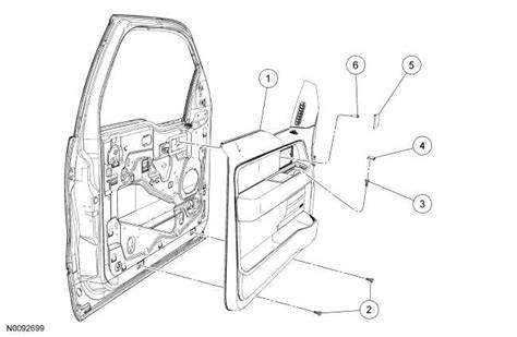Ford Mondeo SW door panel diagram