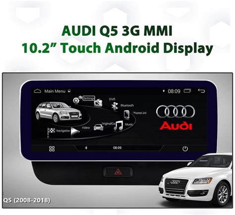 Dettaglio del display MMI touch dell'Audi A5 con le sue funzionalità principali