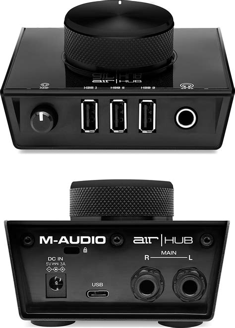 Interfaccia di una scheda audio esterna con ingressi e uscite