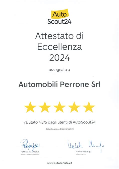 Logo di Broker Motors Sas e attestato di eccellenza AutoScout24