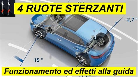 Schema di funzionamento delle quattro ruote sterzanti