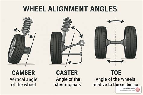 Diagramma degli angoli di camber, toe e caster