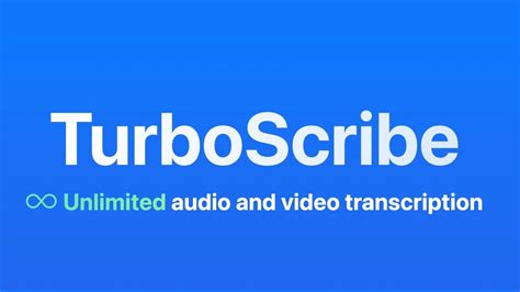 Interfaccia di TurboScribe con opzioni di trascrizione
