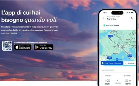 Schermata di un tracker di volo in tempo reale