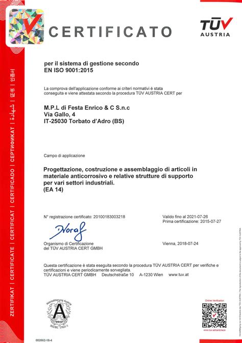 Certificazioni qualità Rati