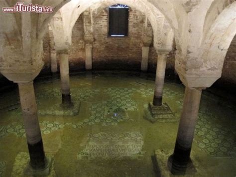 Cripta allagata della Basilica di San Francesco con pesci