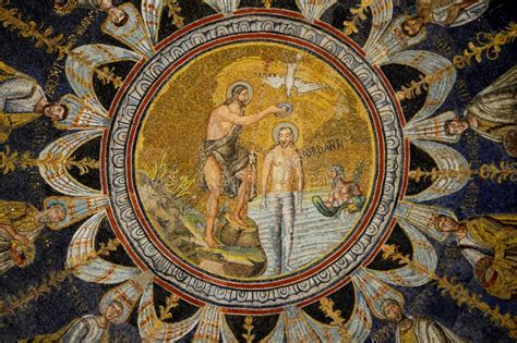 Mosaico del Battistero Neoniano raffigurante il Battesimo di Cristo