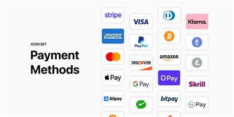 Secure payment methods logos