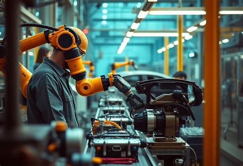 Panorama dell'automazione industriale con robot e PLC