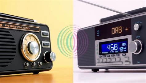 Diagramma della trasmissione radio DAB+ vs FM vs IP