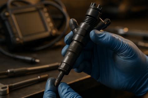 Schema di diagnosi di un iniettore diesel che sfiatta