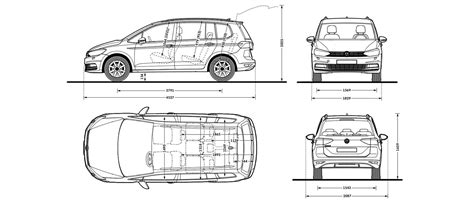 Dimensioni esterne Volkswagen Touran