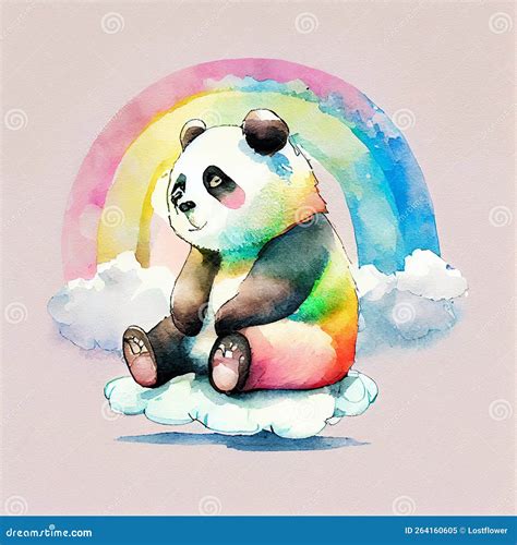 Panda kawaii in stile cartone animato