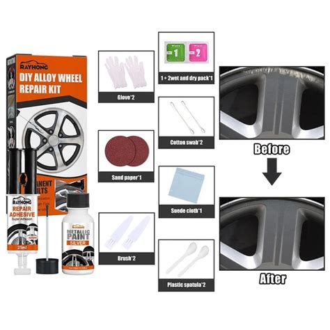 Kit per la riparazione fai da te dei cerchi auto