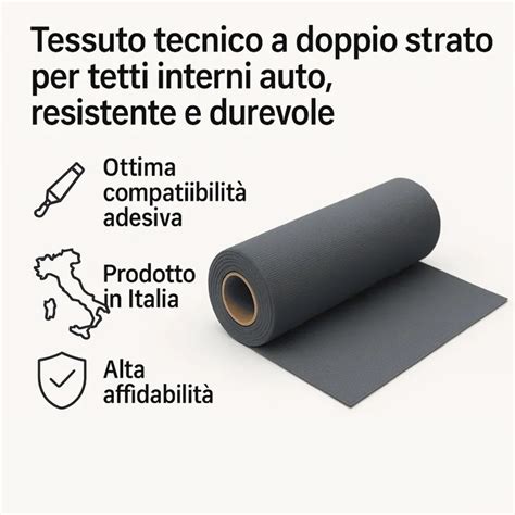 Applicazione colla e tessuto per rivestimento tetto auto