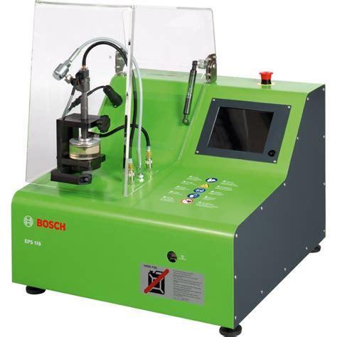 Vista frontale del tester iniettori in prova