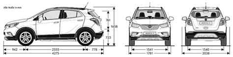 Schema dimensioni Opel Mokka X