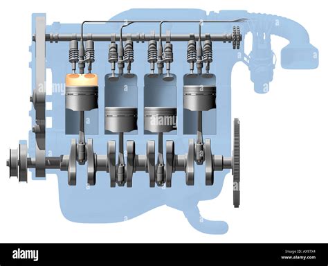 Schema tecnico del motore V8 tipo 104