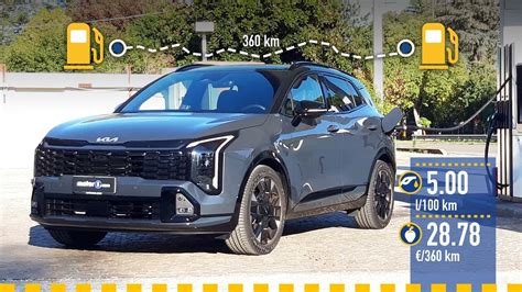 Infografica comparativa consumi Kia Sportage Diesel vs Full Hybrid