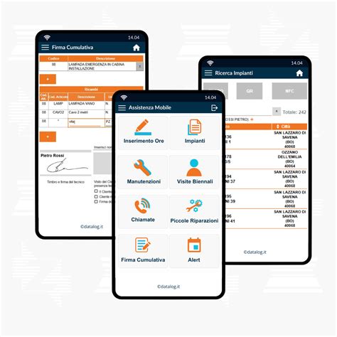 Schermata di una app mobile per la gestione di allarmi ibridi