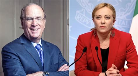 Giorgia Meloni incontra Larry Fink