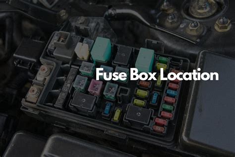 Location of fuse box in a car