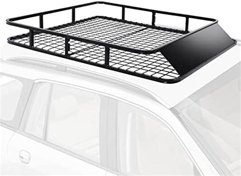 Cestello portapacchi montato sul tetto di una Volvo V60 con attrezzatura da campeggio