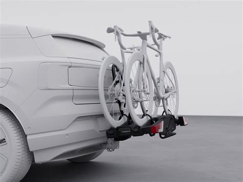 Portabiciclette ripiegabile montato su un gancio traino Volvo