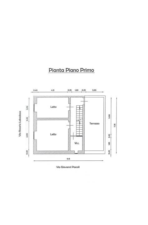 Pianta del piano tipo Casa 4x4