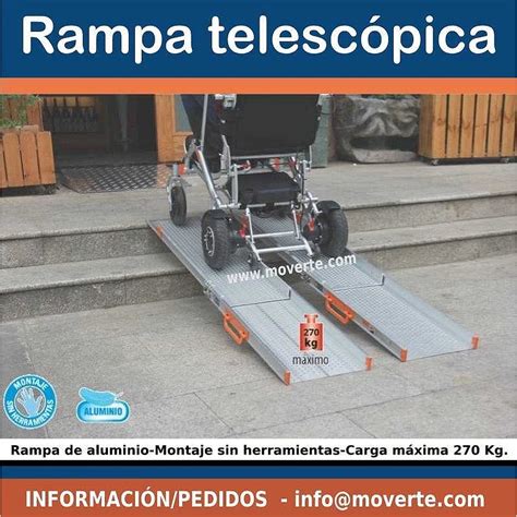 rampa telescopica applicata a un veicolo monovolume