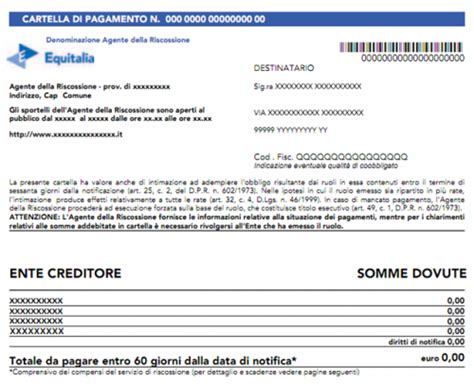 Documento di notifica cartella esattoriale