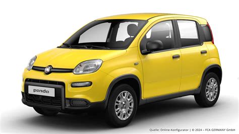 Nuova Fiat Pandina in colore giallo con dettagli rossi