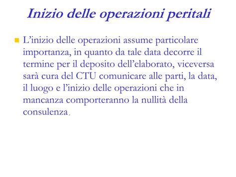 Fasi delle operazioni peritali di un CTU