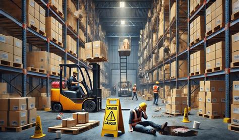 Magazzino con merci accatastate in sicurezza