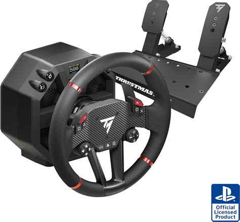 Immagine di un volante Thrustmaster T500RS collegato a un PC