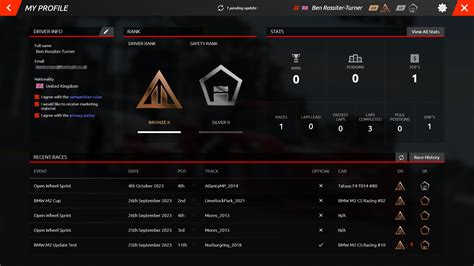 Schermata di configurazione dei controlli in rFactor 2