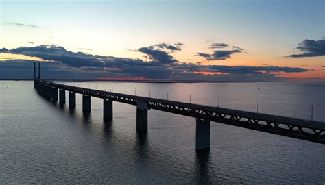 mappa del Ponte di Øresund che mostra il collegamento tra Danimarca e Svezia