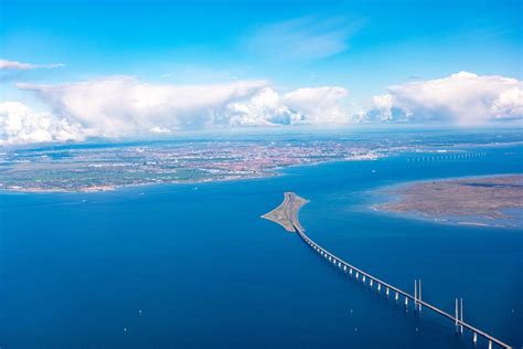 vista del Ponte di Øresund con il tunnel sottomarino