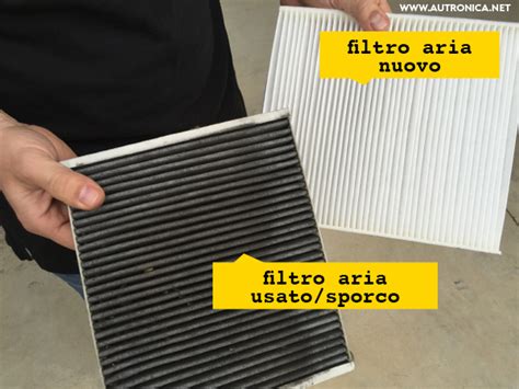 Immagine di un filtro abitacolo sporco e intasato