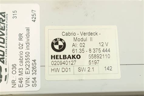 Schema del modulo di controllo elettroventole BMW E46