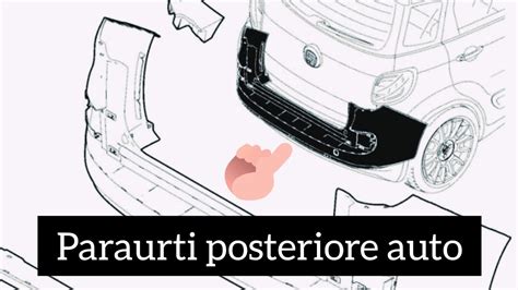 Diagramma esplicativo dei punti di fissaggio di un paraurti posteriore