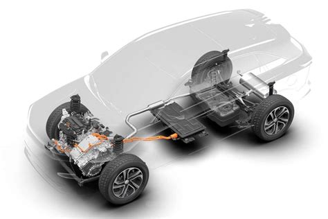 Schema del powertrain ibrido plug-in della Kia Niro