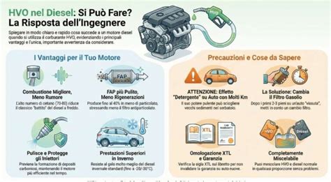 Infografica con benefici chiave dell'additivo diesel
