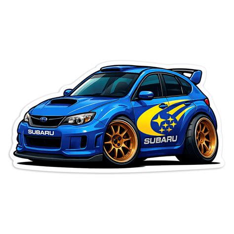 Adesivi Subaru STI su auto