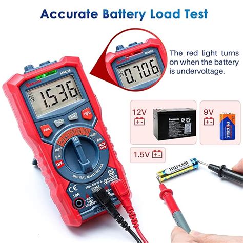 Multimetro digitale utilizzato per il test della batteria