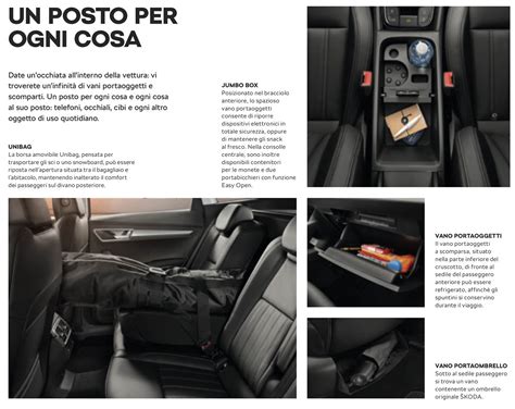 Dettaglio del cestino portaoggetti Škoda Karoq nel vano portaoggetti